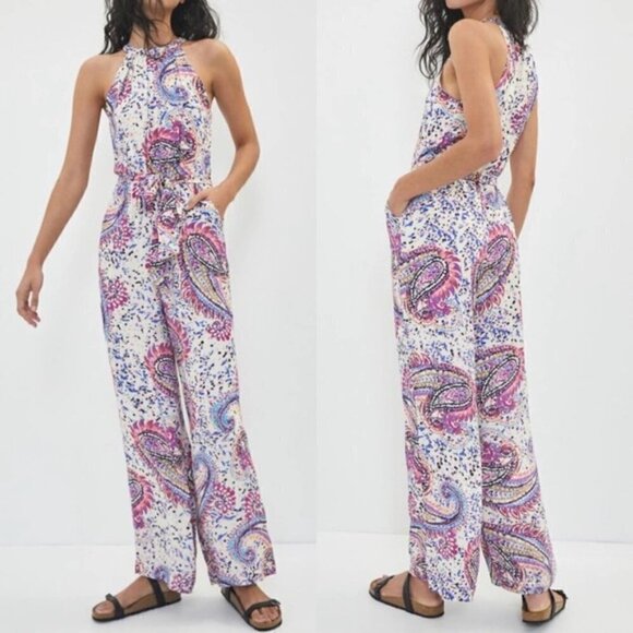 NEW Kachel x Anthropologie Amethyst Jumpsuit Paisley Women's Size 12 - Picture 3 of 12